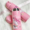 Stainless Steel Cute Unicorn Printed Water Bottle 500 ml - Pink