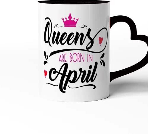 3 Tone Inner & Heart Handle Color Mug-BLACK