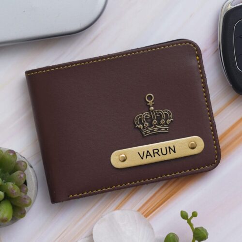Personalized Wallet with Name & Charm Purse | (BROWN)