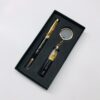 GOLDEN ZARI BALL PEN KEYCHAIN SET
