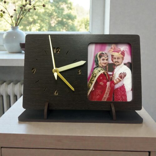 Table Clock with Photo Frame