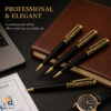 Customized Pen With Name Luxury Ballpoint Customised Pen With Name Black And Gold Body Personalized Gift For Advocate, Doctors, CA, Corporate (Black Gold Royal)