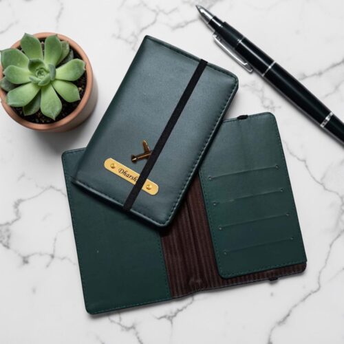 Personalized Passport Cover - Green