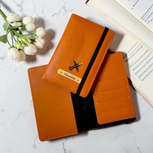 Personalized Passport Cover - Tan