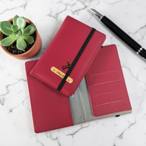 Personalized Passport Cover - Winered