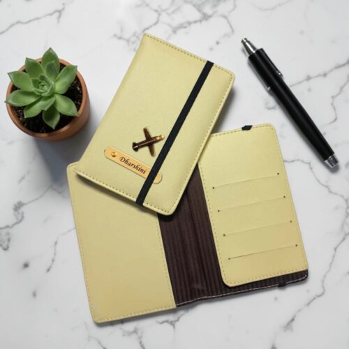 Personalized Passport Cover - Yellow