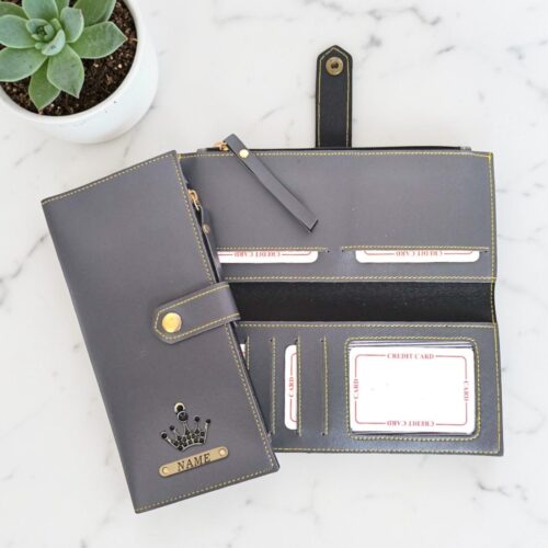 Ladies Clutch I Passport Organizer - Gray