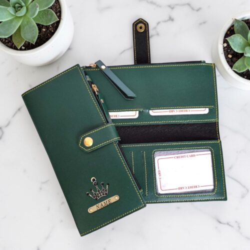 Ladies Clutch I Passport Organizer - Green