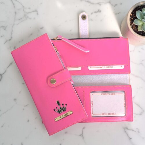 Ladies Clutch I Passport Organizer - Pink