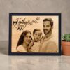 Brown Wooden Engraved Photo Frame