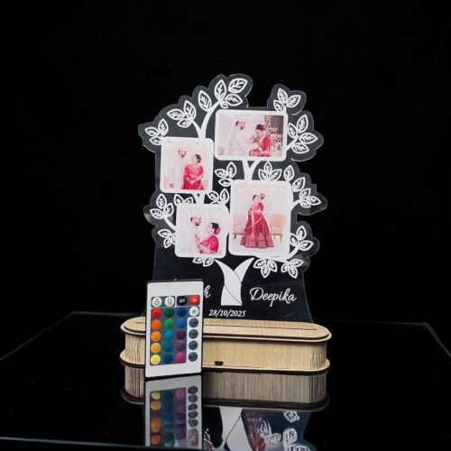 Customized Photo Frame Color Changing Night Lamp Wedding Anniversary Gift for Valentine, Couple, Wife, Husband, Parents.