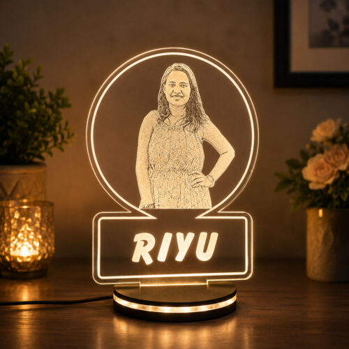 Personalized LED Frame | Photo Frame with Customized Photo, Name and Date