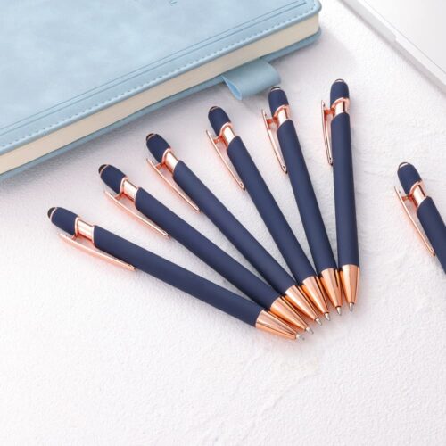 Blue Ballpoint Pen with Stylus Tip, 1.0 mm Black Ink Metal Stylus Pens for Touch Screens, 2 in 1 Stylus Ballpoint Pens (Copy)