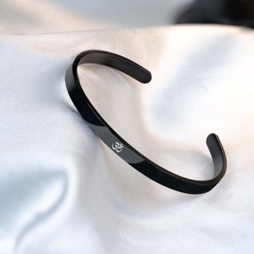 Mahakaal Gloss Cuff Adjustable Bracelet I Om Gloss Cuff Adjustable Bracelet I 9 chakras adjustable Bracelet