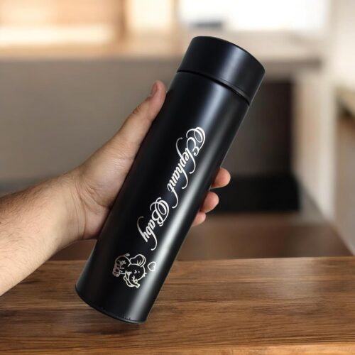 Custom Name Temperature Bottle | LED Display Stainless Steel Insulated Water Bottle | Personalised Hot & Cold Flask | Ideal Gift for Birthday/Office