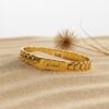 Personalised Premium Bracelet For Man in Golden - Custom Name Engraving Adjustable Bracelet For Men & Boys | Personalized Premium Rakhi with name
